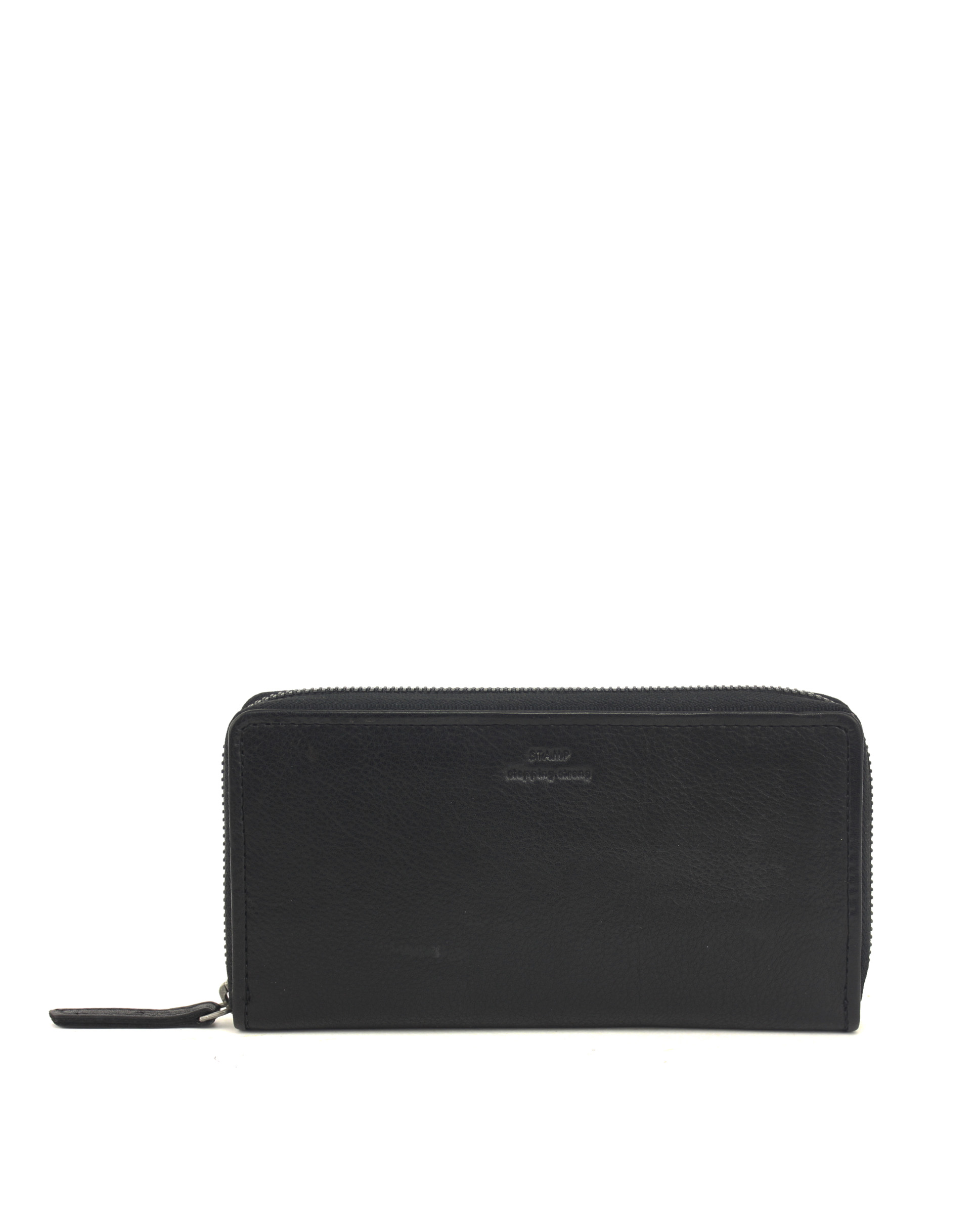 cartera grande Chara ST32002 en piel lavada color negro