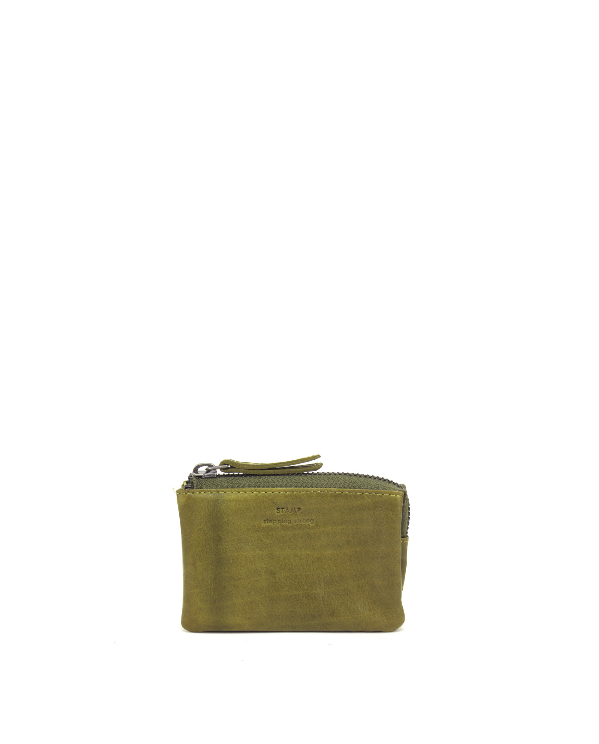 portamonedas doble mujer ST32007 en piel lavada color verde