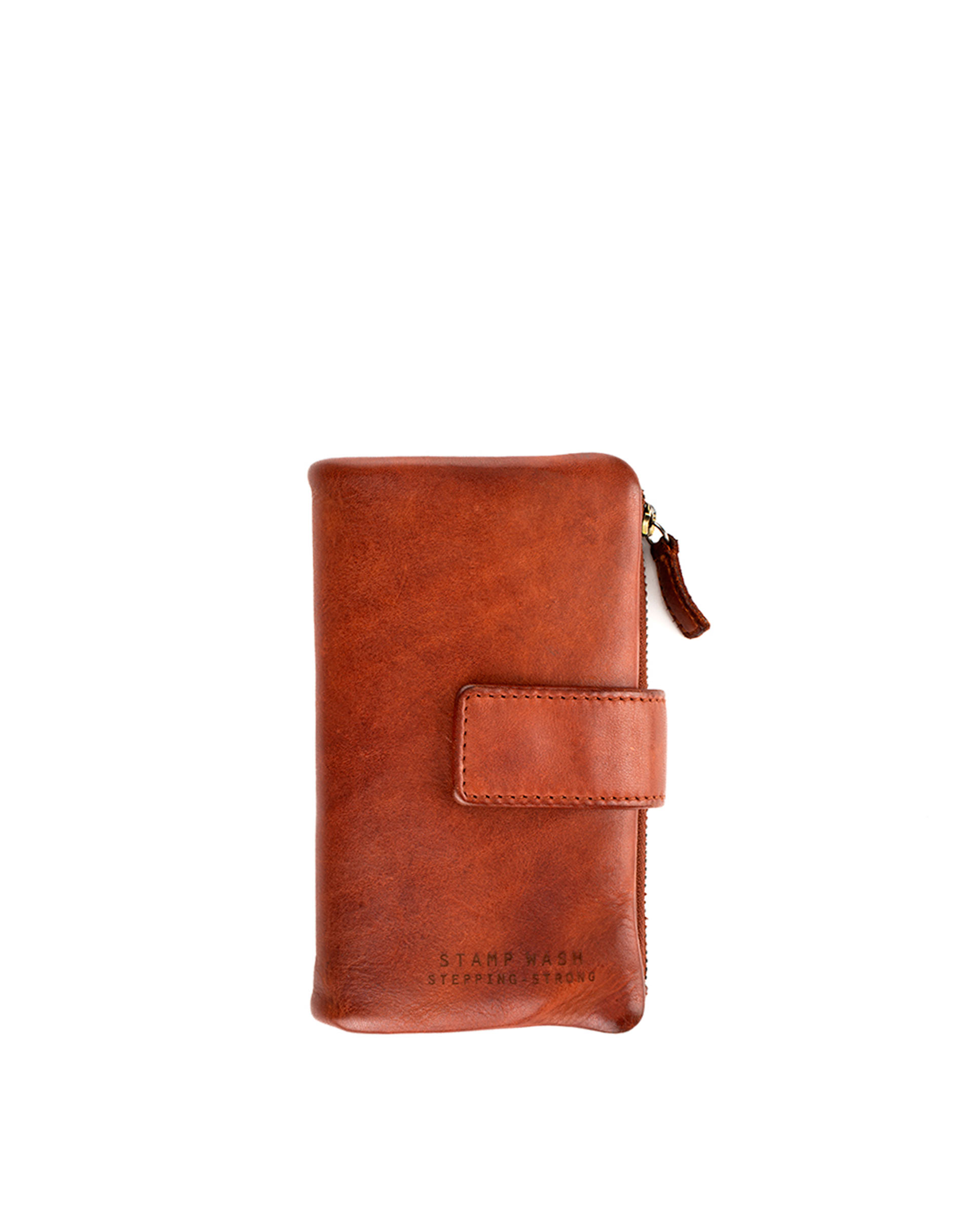 cartera de mujer en piel lavada MMST96613CU color cuero