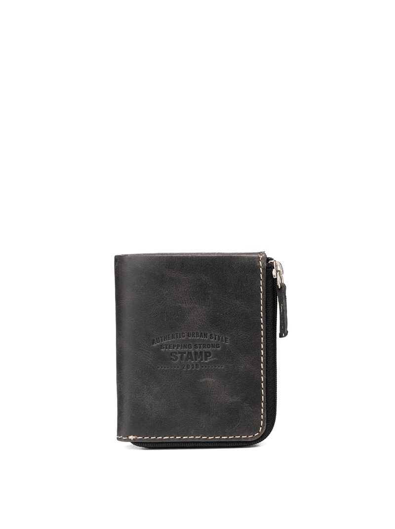 billetero de hombre en piel vacuno MHST03324NE color negro