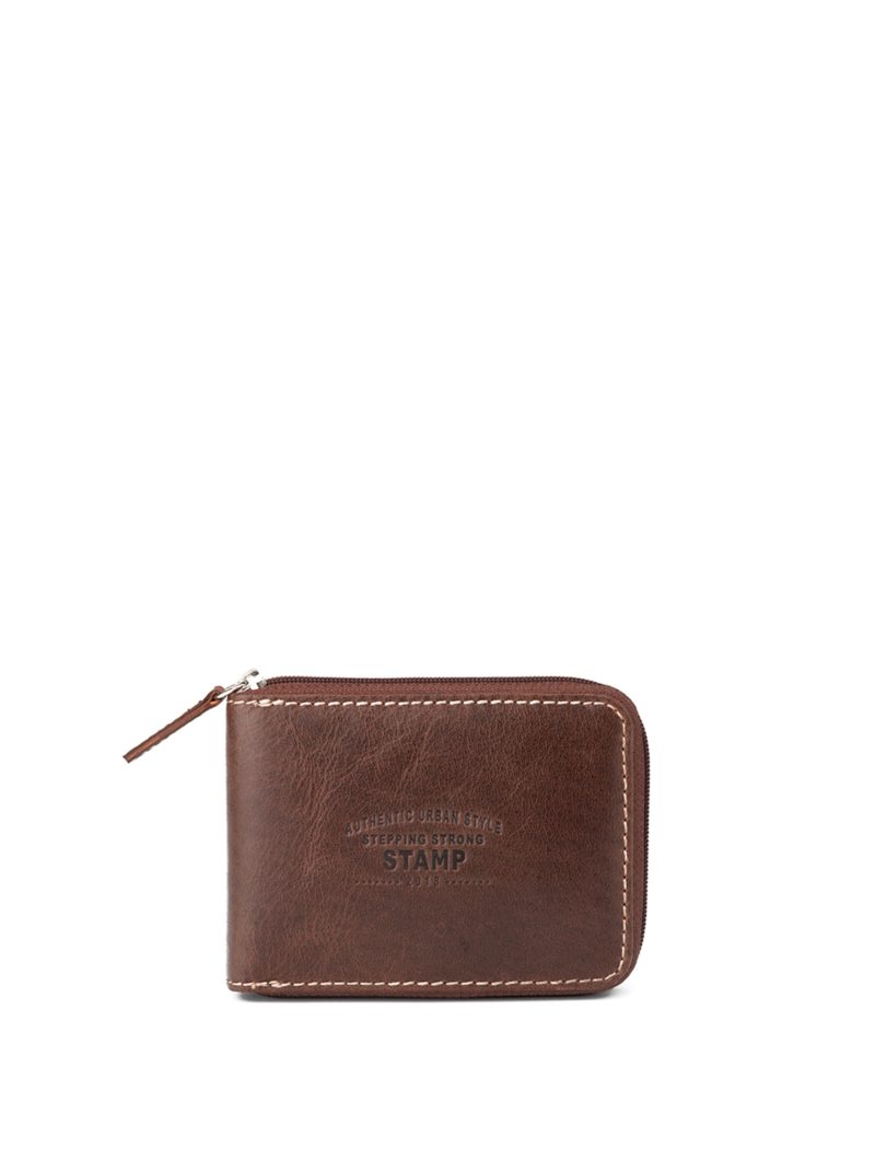 billetero americano en piel vacuno MHST03329MA color marrón