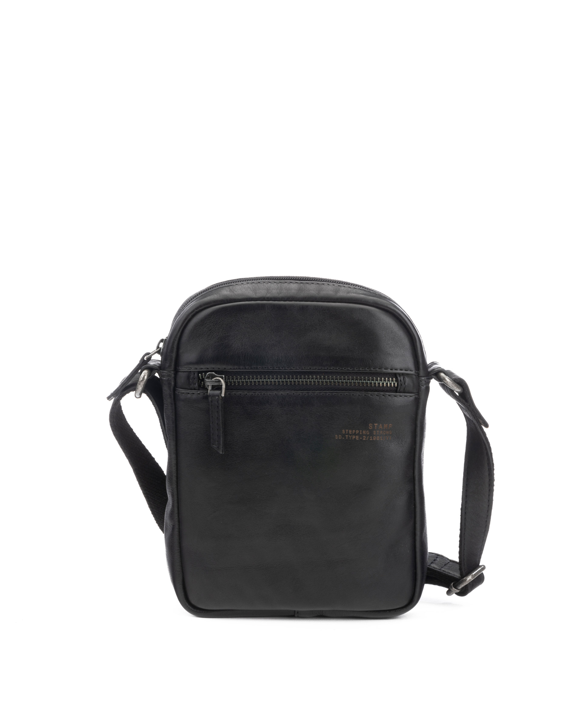 bolso bandolera hombre piel lavada ST3024 color negro