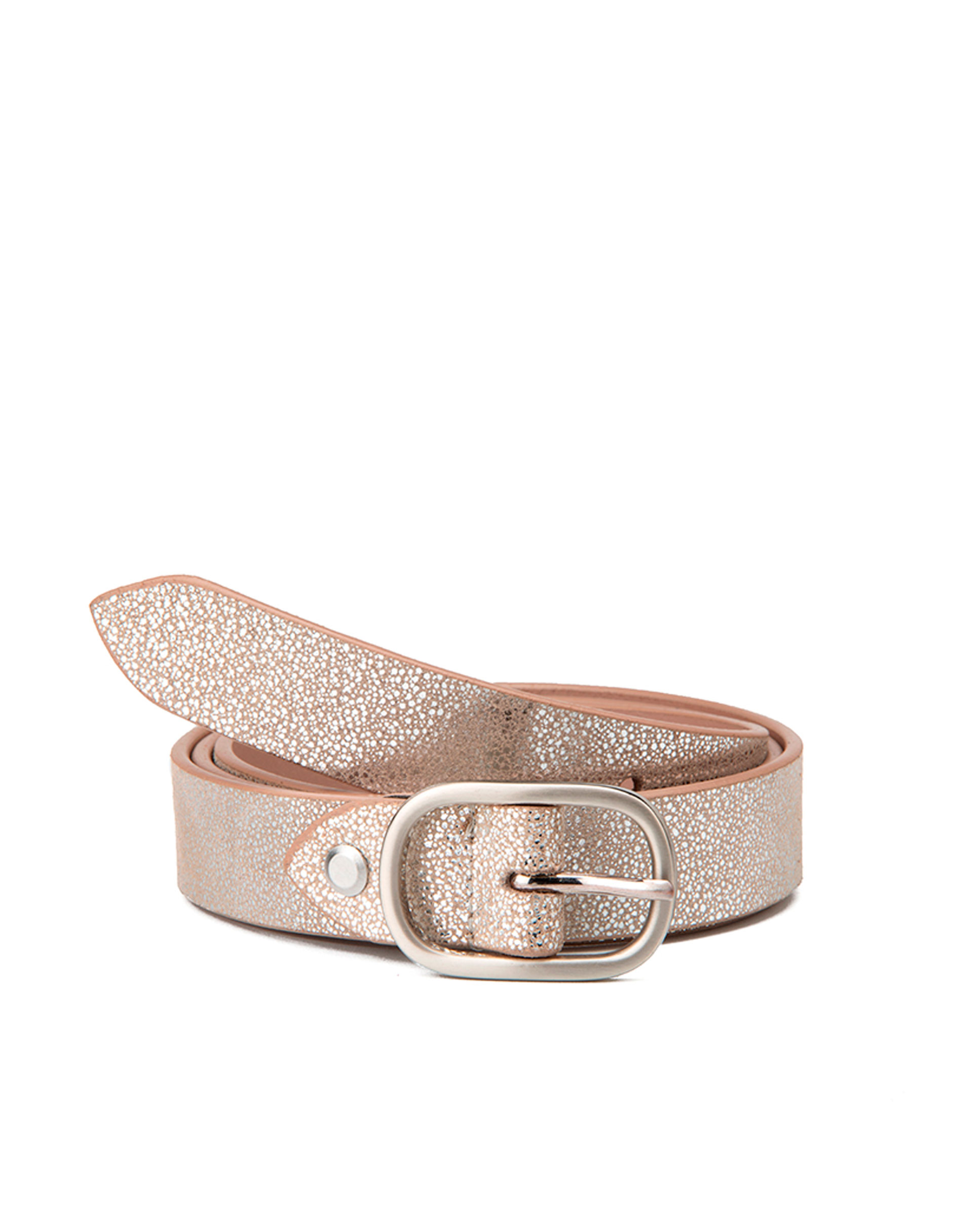 cintur贸n mujer ST21502 en piel ante color plateado