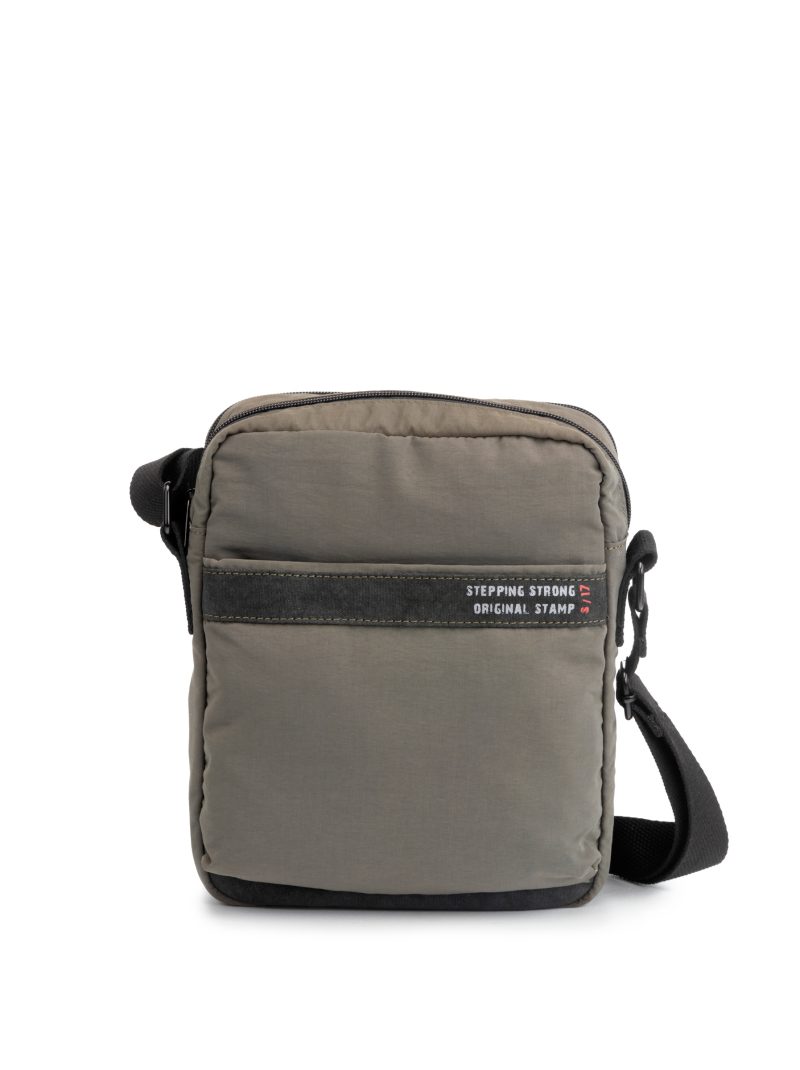 bandolera medio/grande en nylon ligero BHST03853KA color verde kaki