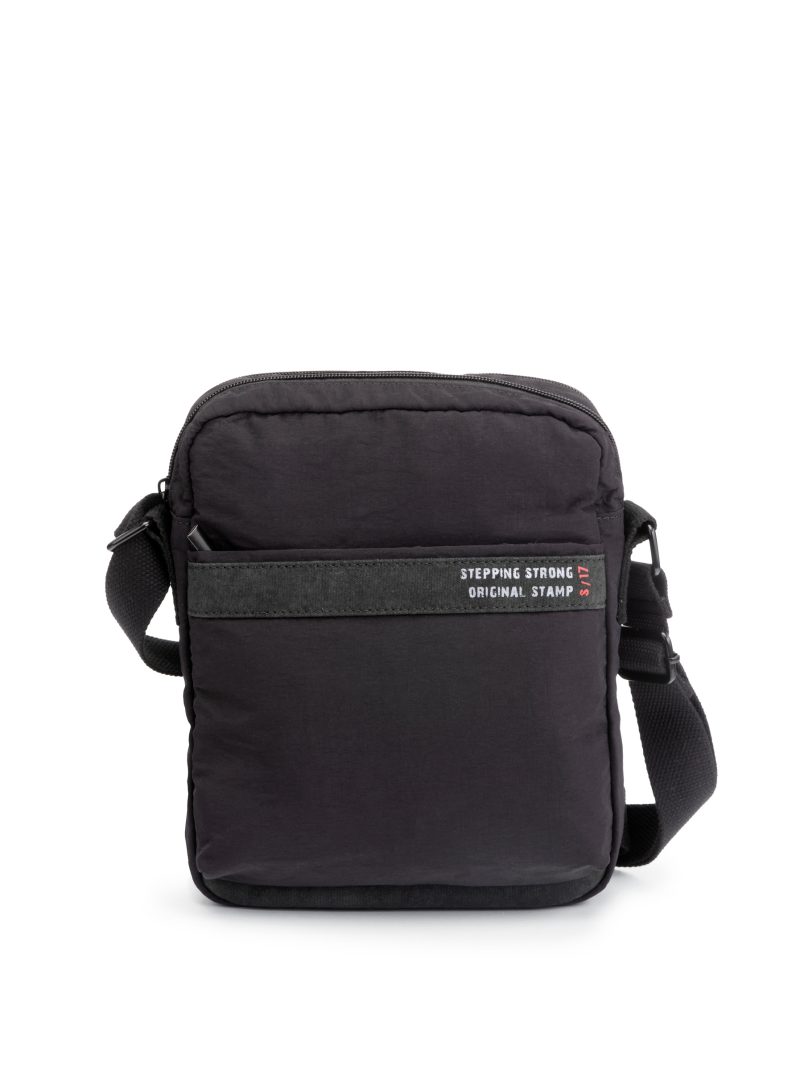 bandolera medio/grande en nylon ligero BHST03853NE color negro