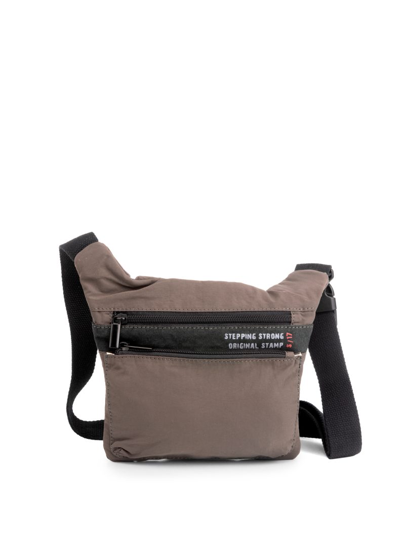 riñonera plana en nylon ligero BHST03857TA color taupe