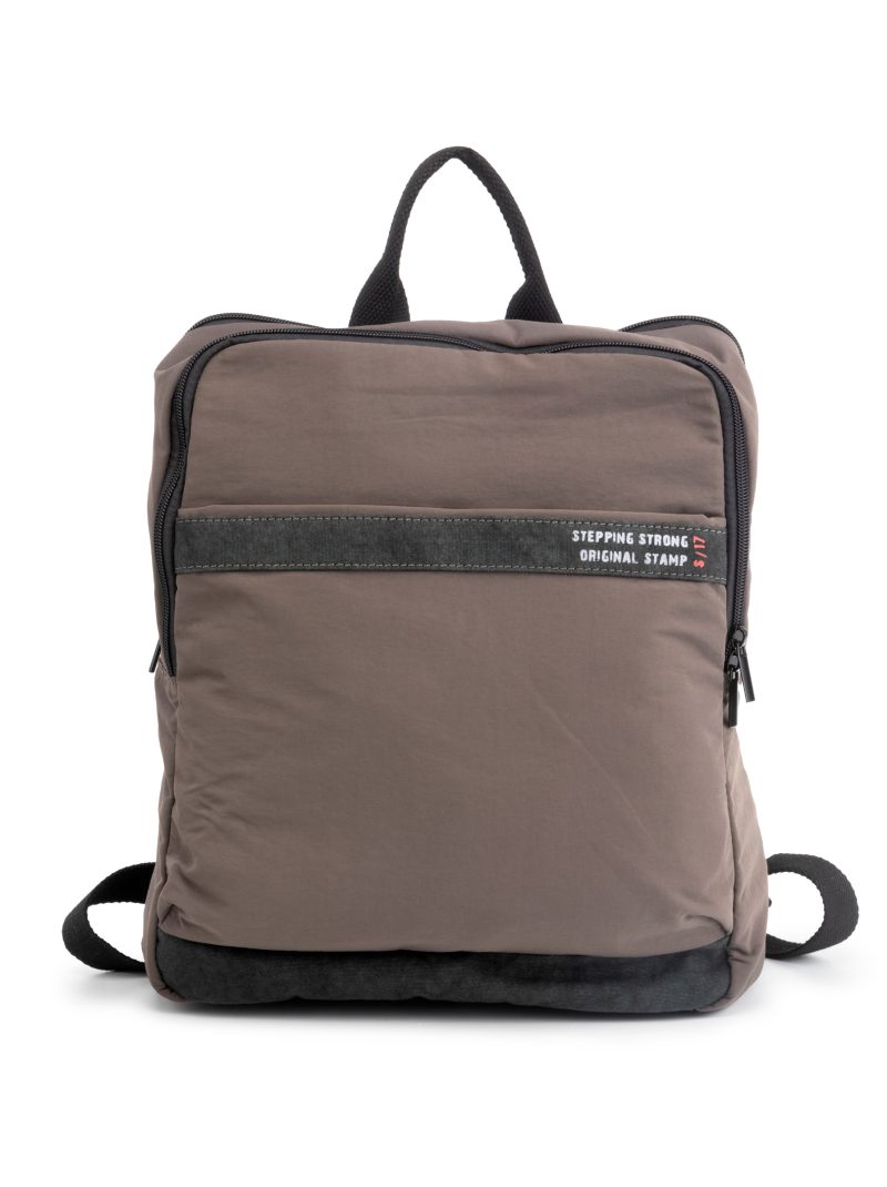 mochila en nylon ligero BHST03858TA color taupe