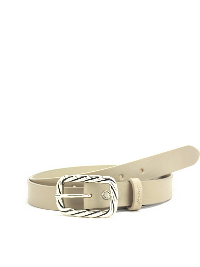 cinturón de mujer en piel vacuno CIST21401BEM color beige talla 105 cm