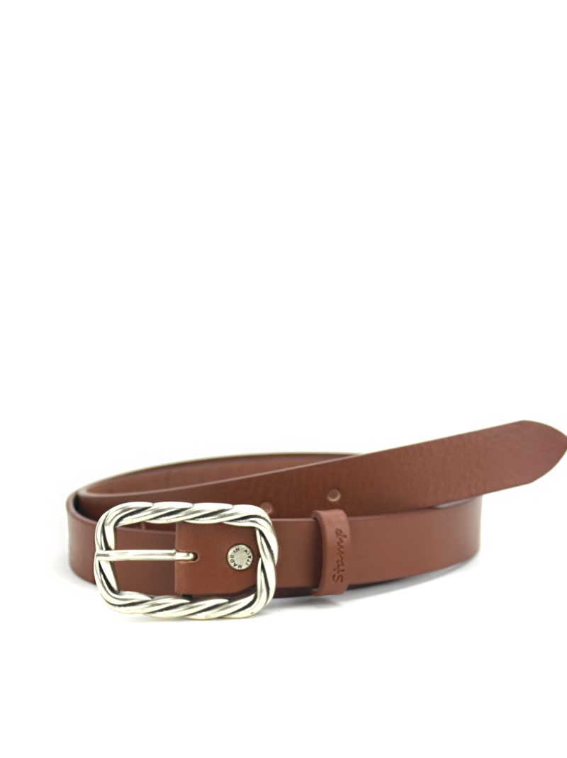 cinturón de mujer en piel vacuno CIST21401CUP color cuero talla 90 cm