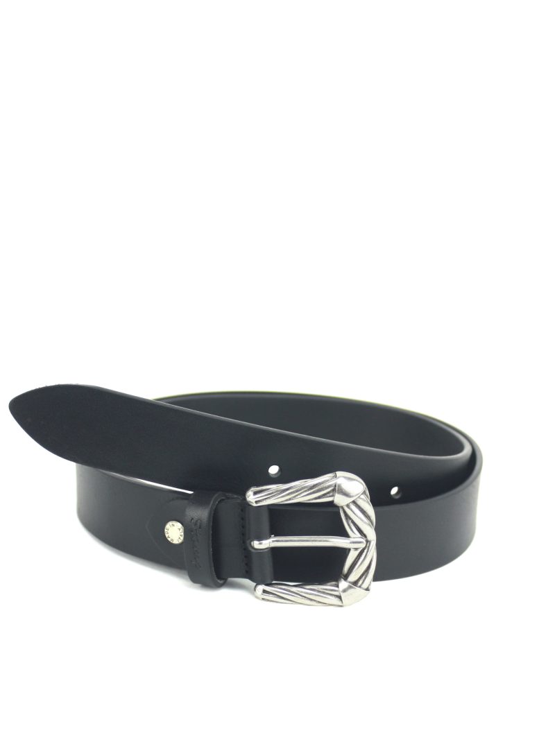 cinturón de mujer color negro en piel vacuno hebilla metálica CIST21402NEP ancho 3 cm talla 90 cm