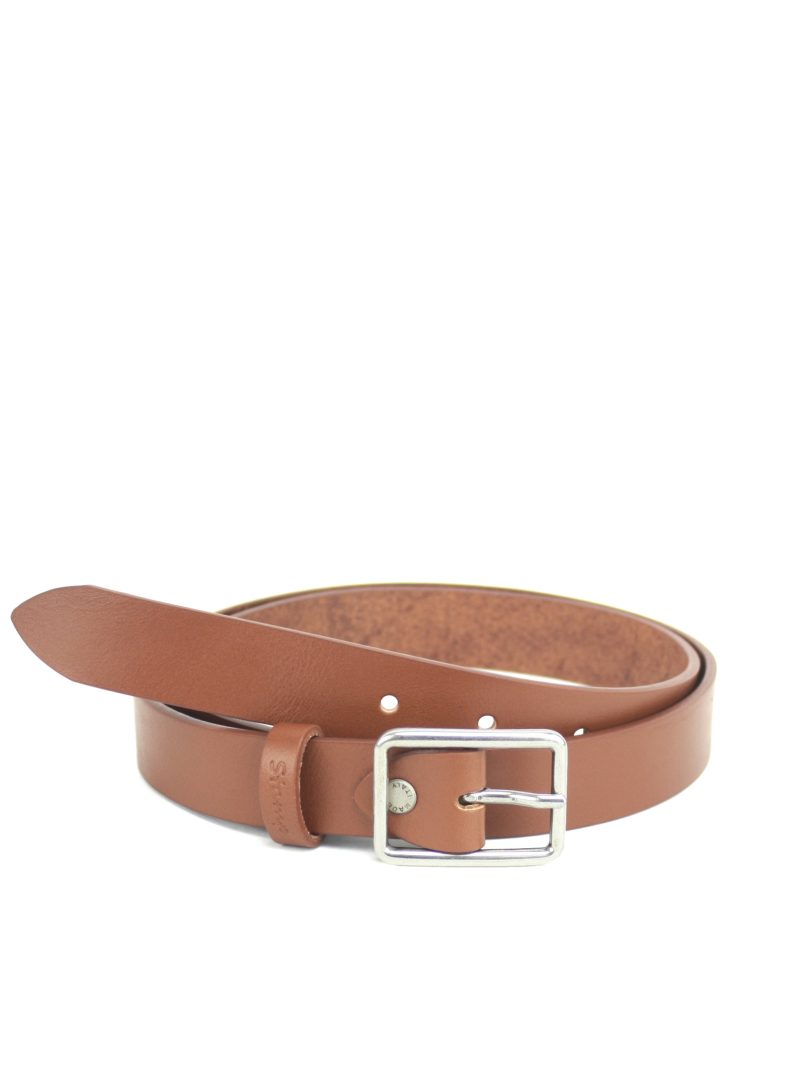 cinturón de mujer color cuero en piel vacuno hebilla metálica CIST21404CUS ancho 2,5 cm talla 95 cm